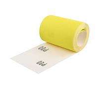 Shineboc Rouleau de papier abrasif, 93 mm x 5 mètres grain 80 papier de verre quartz pour le bois, le métal, la peinture, le plâtre, le mastic, l'automobile, compatible avec les ponceuses manuelles