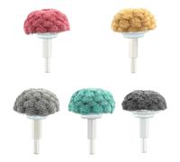 Shineboc - Tête de polissage (brossage) en forme de tampon de récurage - 5 pièces 50MM pour perceuse abrasif avec poignée 1/4 pour collecteurs/aluminium/acier inoxydable/chrome, etc.