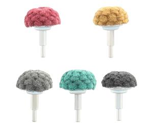 Shineboc - Tête de polissage (brossage) en forme de tampon de récurage - 5 pièces 50MM pour perceuse abrasif avec poignée 1/4 pour collecteurs/aluminium/acier inoxydable/chrome, etc.