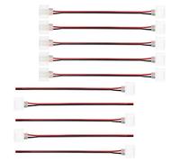 ShineBurky Connecteur Ruban LED 2 Broches, 10 Connecteurs Bande LED Fiche 6mm, Deux Pôles Câble de Connexion Rapide pour Néon Bandeau Lumineux LED Strip