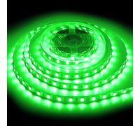ShineBurky Ruban LED 5M Vert, 12V Bande LED 5 Mètres 300LEDs SMD5050 Bandeau Lumineux LED Strip Light Flexible pour Intérieur Extérieur Chambre TV Noël Décoration DIY (Sans Alimentation)