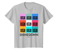 Shinedown Twenty20 Three T-Shirt, Enfant, Argent, 6 Ans