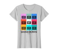 Shinedown Twenty20 Three T-Shirt, Femme, Argent, XS