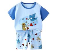 SHINEHUA Ensemble Bébé Garçon Été 2 Pcs T Shirt À Manches Courtes Shorts Taille Elastique Confortable Shirt Et Shorts Ensembles De Vêtements Bébé Enfants
