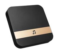 Shinekoo Sonnette de porte intelligente sans fil WiFi - Carillon de porte vidéo Ding-Dong - Rappel fort et flash - Récepteur de sonnette de porte WiFi visuel - Musique