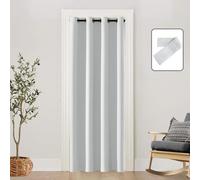 SHINELAND Rideau de Porte en frêne Blanc pour Porte intérieure, Convient aux Portes Ouvertes de 61 cm, 71 cm, 76 cm, 80 cm de Long, Alternative aux Portes accordéon de 198 à 203 cm