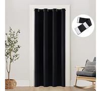 SHINELAND Rideaux Extra Larges pour Porte, pour Ouverture de 121,9 cm de Large, séparateur de Porte en Faux accordéon, Rideaux d'intimité à Isolation Thermique avec œillets de Suspension pour Chambre