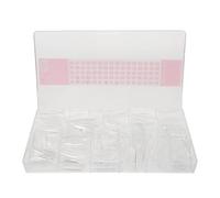 SHINEOFI 1 Boîte Faux Ongles en Plastique Transparents Forme Trapèze et Cercueil, Application Polyvalente et Résultats Rapides pour Usage Quotidien et Événements Décontractés