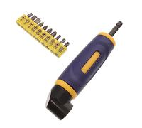 SHINEOFI 1 Ensemble Cintreuse de bits coin adaptateur d'impact à angle droit fixation pour perceuse d'angle adaptateur d'angle d'angle adaptateur de perceuse Plastique