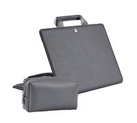 SHINEOFI 1 Ensemble Housse pour Ordinateur Portable avec de Rangement pour Câble Alimentation Cuir Compatible Pro Protection Durable Étanche et Élégant