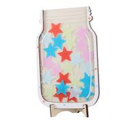 SHINEOFI 1 Ensemble pot de récompense étoile pot d'incitation mignon jetons enseignants classe école enfants pot étoile motiver le pot Outils de récompense motiver le graphique Buis