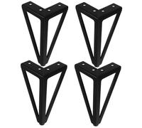 SHINEOFI 1 Ensemble Supports De Pieds De Meubles pour Jambe Code Vie Robuste Soutien Colonne Montante Pattes De Meubles Noirs Canapé Remplacement Table Basse Le Fer Black