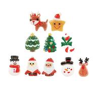 SHINEOFI 1 Jeu Décorations De Noël Materiel De Bricolage Christmas present Decoration Pour Noel Ornements Étincelle Accessoire De Bijoux De Bricolage Bijoux Pendentif Résine 38 Pièces