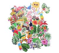 SHINEOFI 1 Jeu Hawaï Stickers Journalisation Décor Autocollants De Scrapbooking D'été Mignon Stickers Autocollants pour Bouteilles d'eau Faire La Fête Code Colorful PVC 80 Pièces