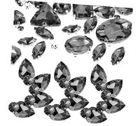 SHINEOFI 1 Paquet Strass à Coudre Verre pour Décoration Diy Accessoires pour Vêtements de Téléphone et Artisanat Strass avec Base Argentée pour Créations Manuelles et Embellissements