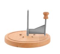 SHINEOFI 1 Roulette à Fromage Coupe-fromage en Acier Inoxydable avec Base en Bois - Râpe Manuelle pour Cuisines, Restaurants Et Cafés (22 X 22 X 13 Cm)