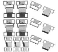 SHINEOFI 10 ensembles Crochets Invisibles Métal pour Pantalon Attaches Couture DIY Fermetures Agrafe et Œillet pour Vêtements Adaptés Corsets et Manteaux