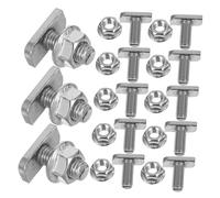 SHINEOFI 10 ensembles Stainless Steel T-slot Bolts With Flange Nuts Sliding Bolts For Hydrofoil Tracks And Surfing Accessories Easy Installation And High Strength