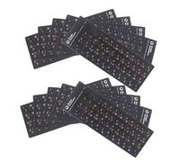 SHINEOFI 10 Feuilles Autocollants de Clavier Multilingues Lot de Stickers Hébreu Anglais et Russe pour Ordinateurs Portables Bureau Installation Facile et Précise pour Typage