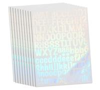 SHINEOFI 10 feuilles Lettres Autocollantes Vinyle Pouce Stickers Alphabet Auto Adhésifs Étanches pour Boîte Aux Lettres et Scrapbooking Décoration DIY