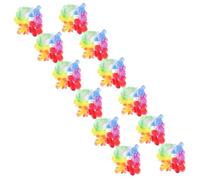 SHINEOFI 10 Paires de Bracelets Élastiques Hawaïens à Couronnes de Fleurs Colorées Confection Artisanale Taille Adulte Accessoires pour Fêtes Luau et Voyages