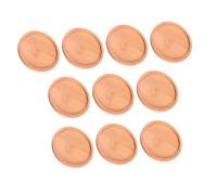 SHINEOFI 10 pièces Bamboo Plant Saucers Rondes Bambou Plateau Drainant Anti-Fuite pour Pots de Fleurs Petites Soucoupes pour Plantes Intérieur et Extérieur Support Vintage pour Succulentes