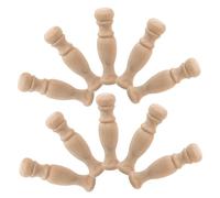 SHINEOFI 10 Pièces Colonne en Bois Massif Artisanat fuseaux pour la Rampe de Plein air décor Remplacement balustre d'escalier balustres de Pont Broches de Rampe Kaki