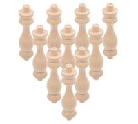 SHINEOFI 10 Pièces Colonne en Bois Massif escalier Rampe Broches Matériels intérieur Pilier en Bois balustre décoratif Poteau de balustre Pilier de Fleurs piliers de la Colonne Romaine Kaki