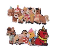 SHINEOFI 10 Pièces Écusson Brodé Décoratif Cheval, Applique Brodée en Polyester à Coudre, Motif Cheval, pour Veste et Maison, Garçon et Filles, Nouvel An Lunaire 2026, Décorations Festives