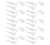 SHINEOFI 10 Pièces Embout de Pompe de Gonflage Blanc en Plastique | Buse D’adaptation, Usage Simple, Compatible Plupart des Systèmes, Maintien du Flux, Pièce Blanche