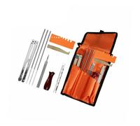 SHINEOFI 10 pièces Kit Affûtage Tronçonneuse Portable avec Limes Rondes et Plates Manche Bois Ergonomique Affûteur pour Chaîne Outil Professionnel et Personnel