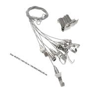 SHINEOFI 10 pièces Kit Câbles Suspendus Réglables avec Crochet Ridoir pour Cadres et Miroirs Câble Acier Haute Résistance Installation Facile Compatible Rails de Suspension