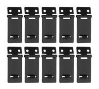 SHINEOFI 10 Pièces Loquet de Porte Noir 2 Pouces en Fer Charnière Pliable et Trous Pré-percés, Installation Stable et Résistance la Flexion pour Armoires et Placards la Maison