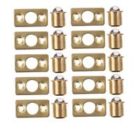 SHINEOFI 10 pièces Loqueteau Billes Cuivre pour Meubles Loquet Porte à Ressort Durable et Solide Butée Porte Invisible Accessoires de Fermeture
