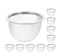 SHINEOFI 10 pièces Lot de Filtres à Thé Acier Inoxydable Panier Infuseur à Maille Fine Compatible Théière et Tasse Passoire Polyvalente pour Thé Vrac Infusion Sûre Résidu
