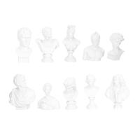 SHINEOFI 10 pièces Miniature Résine Buste Portrait Ornement Artistique Sculpture Décoration Bureau et Intérieur