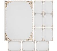 SHINEOFI 10 pièces Papier pour Certificat Vierge Blanc Papier Intérieur pour Diplômes et Certificats de Fin Études Surface Lisse sans Texte Adapté à Écriture Impression Académique