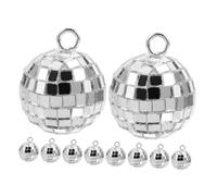 SHINEOFI 10 Pièces Pendentifs Boules Disco Rétro Lot pour Artisanales Charms Réfléchissants pour Colliers Porte Clés et Accessoires de Mode