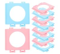 SHINEOFI 10 Pièces Raccords de Tuyauterie Externes pour Cage à Hamster en Plastique, Accessoire Design D'accès Externe pour Tunnel de Jeu Ajustable