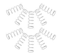 SHINEOFI 10 Pièces Ressort de Remplacement en Acier Inoxydable pour Bouton Poussoir de Chasse D'eau Wc, Ressort de Compression Spiralé Argenté, pour Réparation et Maintenance de Réservoirs