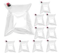 SHINEOFI 10 pièces Sachets de Boissons Rechargeables Poche Vin Réutilisable avec Bec Portable pour Jus et Alcools Compact et Pratique pour Fêtes et Voyages