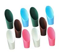 SHINEOFI 10 pièces Set de Mini Pelles de Jardin Plastique pour Plantation Pelle à Terre Légère Forme de Seau Outil de Jardinage Précis pour Plantes Grasses et Rempotage Usage Intérieur et