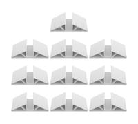 SHINEOFI 10 Pièces Support de Barrière pour Chien Base Triangulaire en Abs Blanc, Renfort Solide pour Clôture de Sécurité Extérieure, Stabilisateur Anti-déplacement