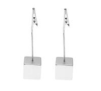 SHINEOFI 10 Pièces Support Photo Mémo Résine Pince Crocodile Argentée pour Bureau Mariage et Fête Porte Notes Pratique et Décoratif