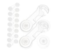 SHINEOFI 10 pièces Transparent Cabinet Locks Sécurité Anti-pincement pour Placards et Réfrigérateurs Verrous Garçon Fille Polyvalents Abs