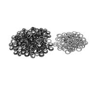 SHINEOFI 100 Ensembles Boucle de trou métallique oeillet de bâche oeillet pour vêtements petits kit d'œillets pour tissu kit de bricolage fer Noir