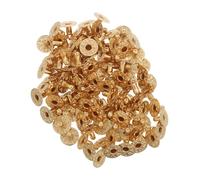 SHINEOFI 100 Ensembles Lot de Boutons Métalliques Ronds Dorés Pressions Cachées Résistantes Aux Intempéries pour Couture Vêtements Sacs Manteaux et Accessoires Cuir