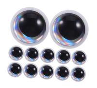 SHINEOFI 100 Ensembles Resin Safety Eyes Moon Shaped Offset Pupils Lightweight Resin for Crochet Animal Toys Plush Dolls