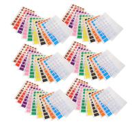 SHINEOFI 100 Feuilles Étiquettes Autocollantes Écriture Facile Gommettes Colorées Multi-formes Adhésives Étiquettes Amovibles pour Organisation Bureau et École