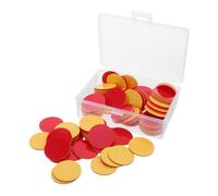 SHINEOFI 100 Pièces Aide à l'enseignement des disques en deux couleurs comptoirs rouges et jaunes comptoir en deux couleurs en plastique élémentaires